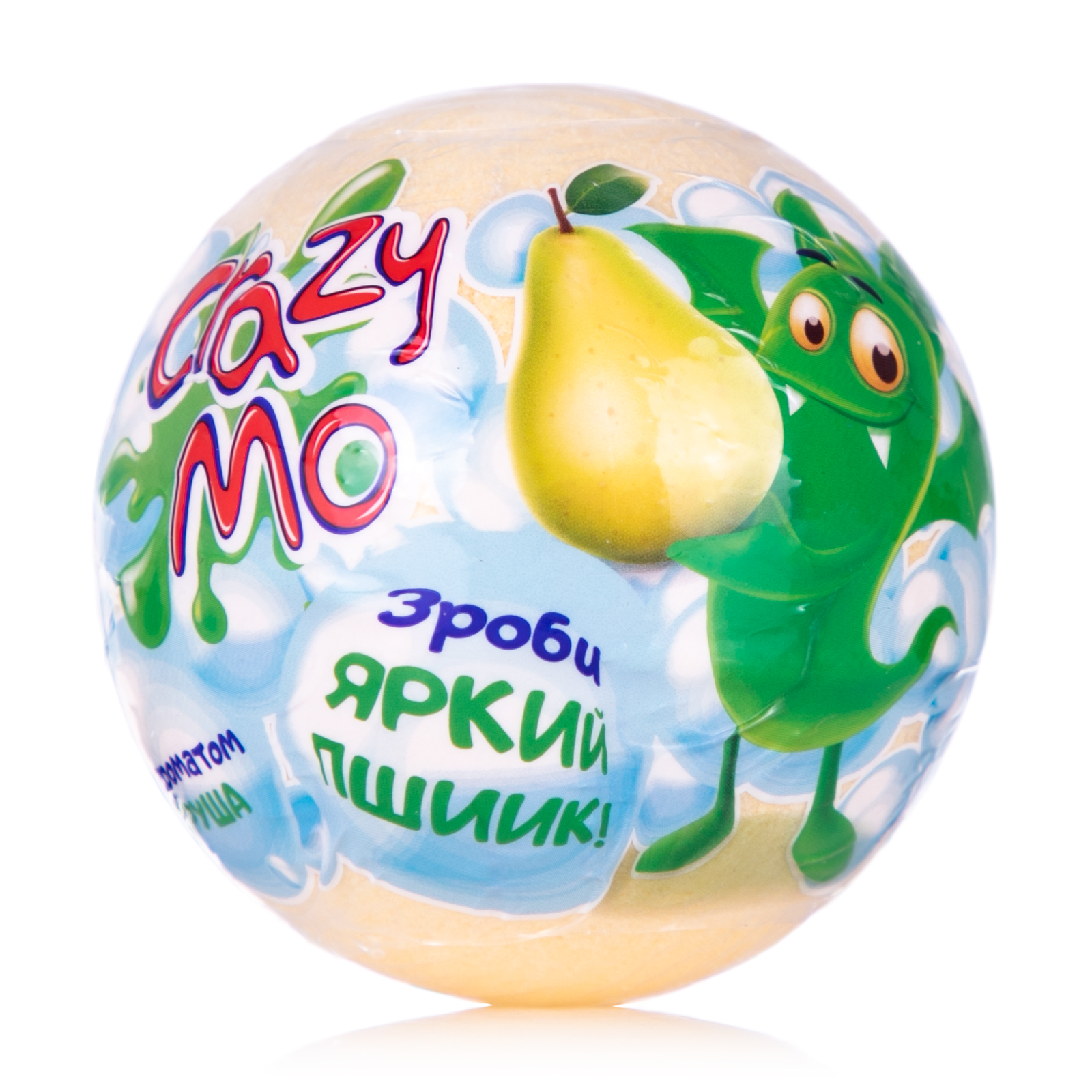 Шипучі бомби для ванни з сюрпризом Crazy Mo, з ароматом груші, 140 г